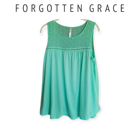 Mint Sleeveless Swing **Tank Top** Size Small by Forgotten Grace - Picture 1 of 7